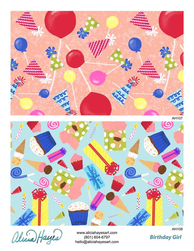 Birthday Girl Collection - 2 coordinating patterns