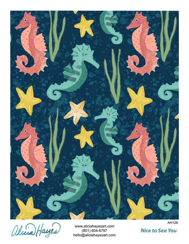 Nice to Sea You Collection - Seahorses pattern