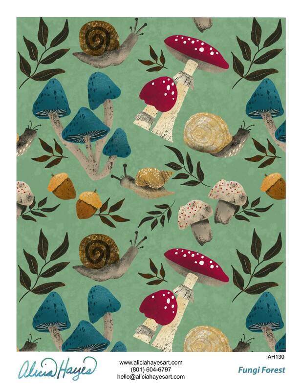 Fungi Forest Collection - Mushroom pattern